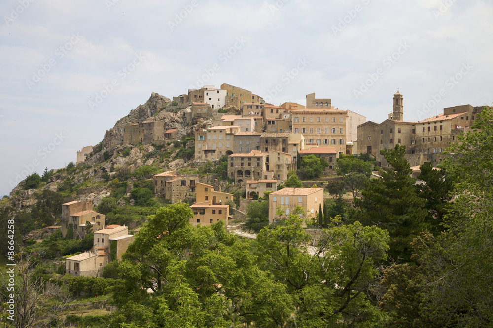 Village on hilltop, Corsica