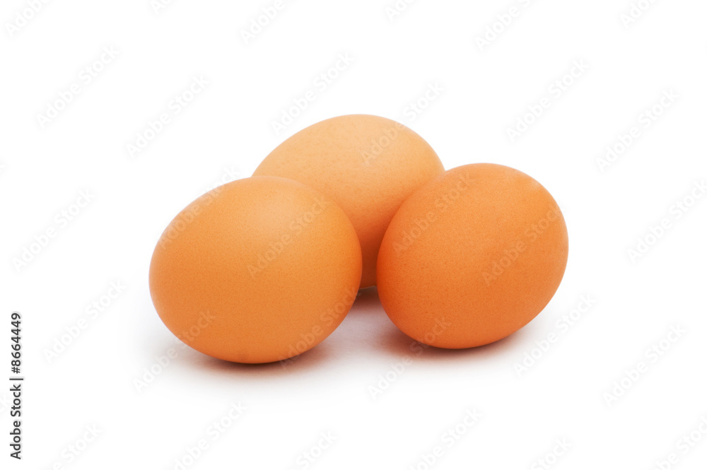 Group of eggs isolated on the white Group of eggs isolated on the white