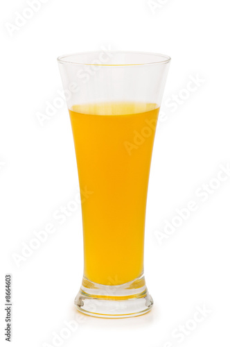 Orange cocktail isolated on the white background