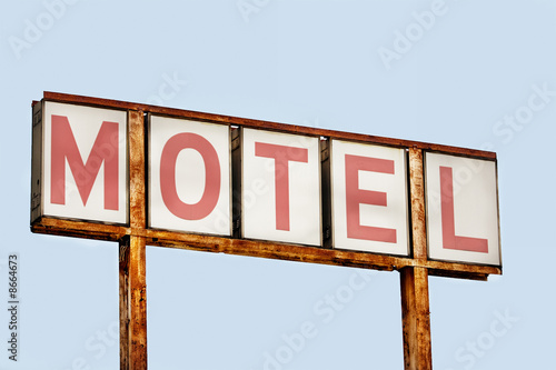 Faded motel sign photo