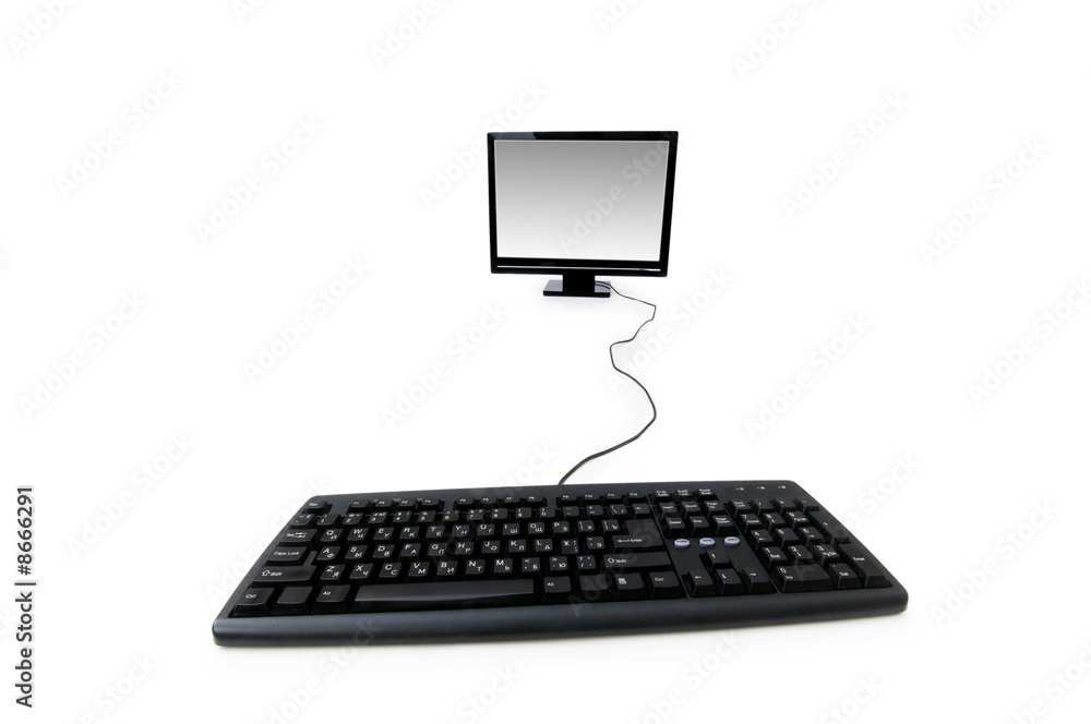 Desktop computer isolated on the white background Desktop computer isolated on the white background
