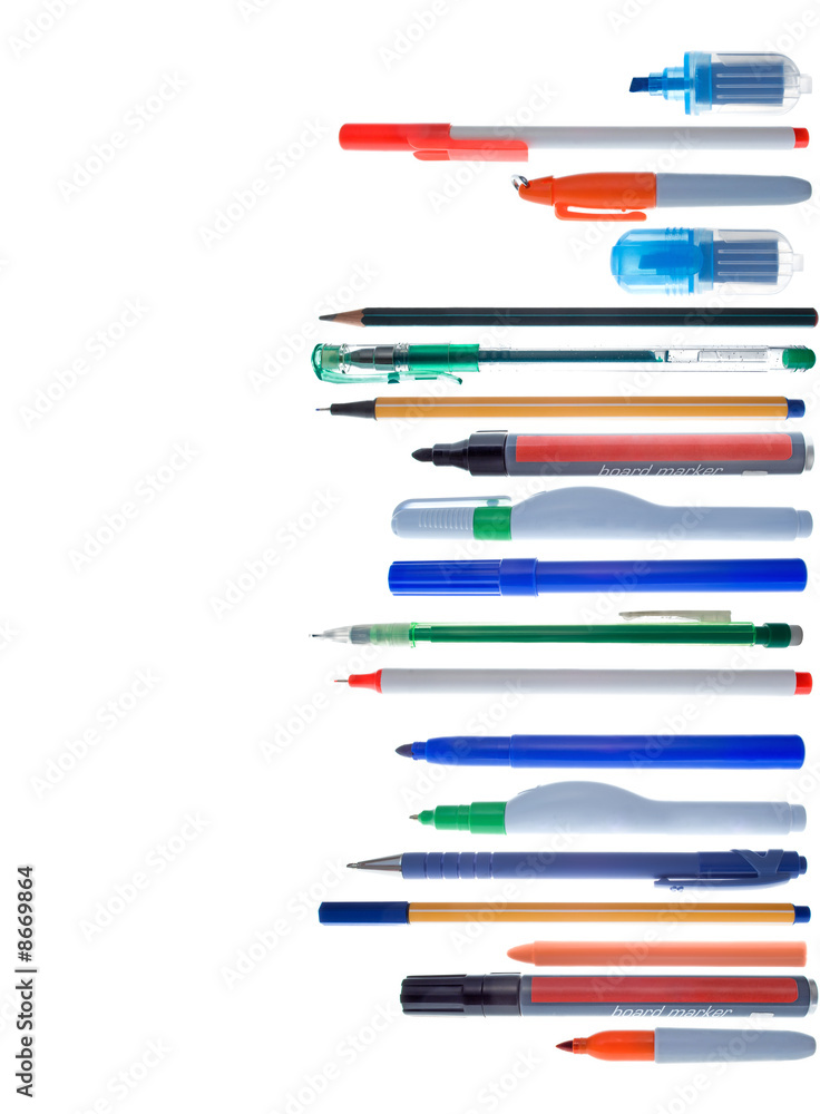 Alignment of different kinds of writing instruments