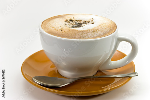 cappuccino mit schokolade-streusel