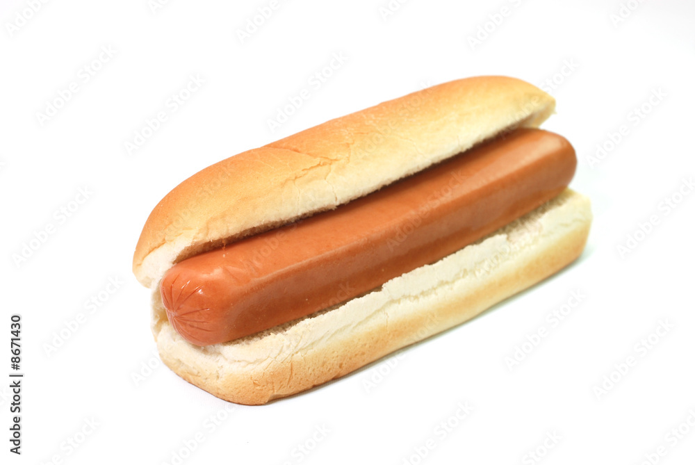 Hot dog isolated on white background. Hot dog isolated on white background.