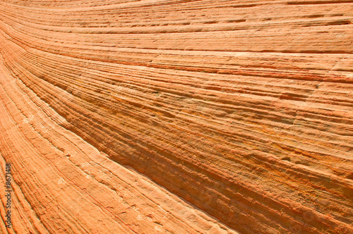 Wavy texture of red rocks