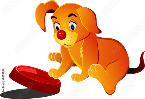 Little hungry dog