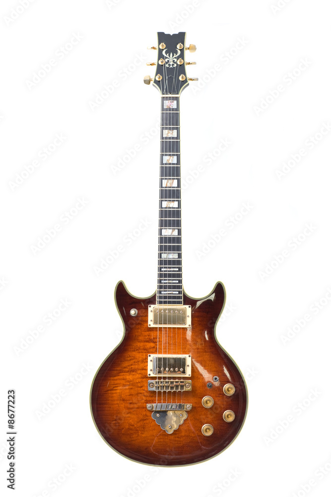 Fototapeta premium Rock guitar isolated on the white background