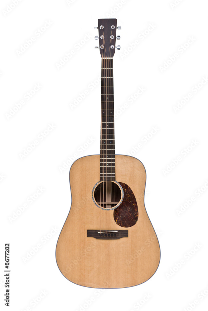 Classic guitar isolated on the white background