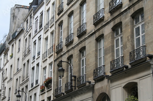 Façade du Marais à Paris