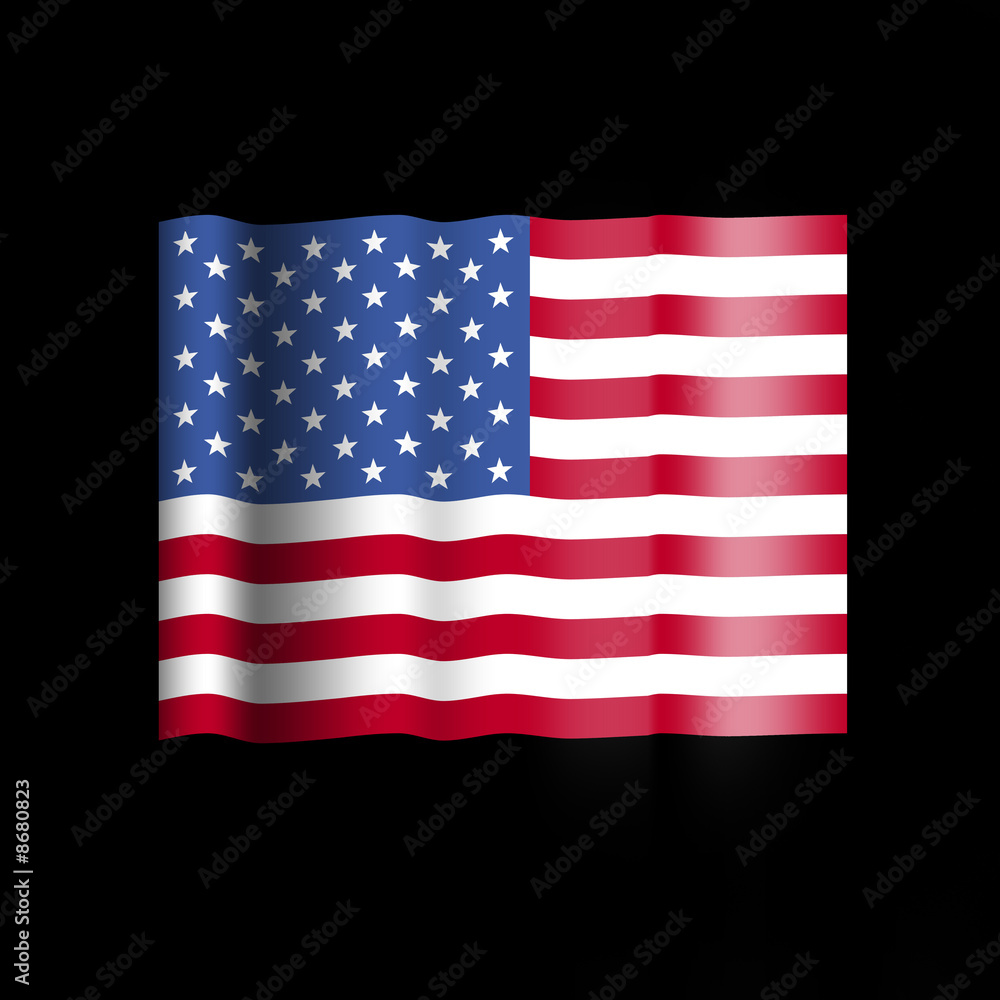 American flag with ripples American flag with ripples