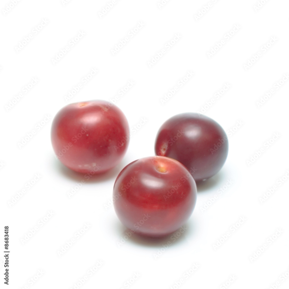 Fruit plum isolated on white Fruit plum isolated on white