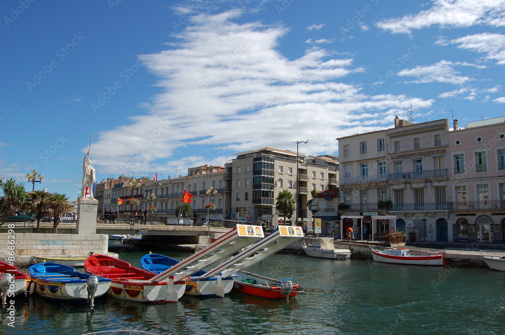 canal de Sète et ses embarcations