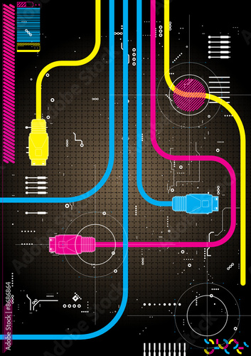 Funky design template for the digital age.