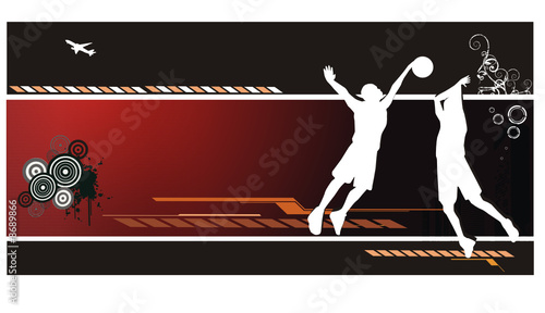 composicion abstracta de baloncesto