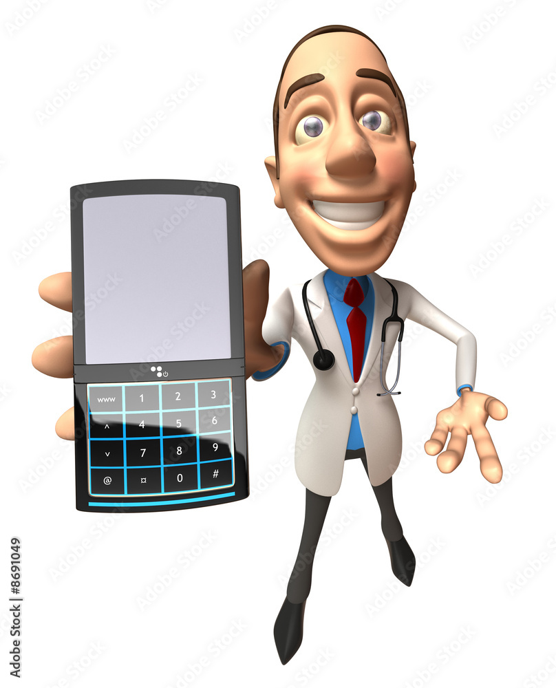 Docteur avec un téléphone portable Docteur avec un téléphone portable