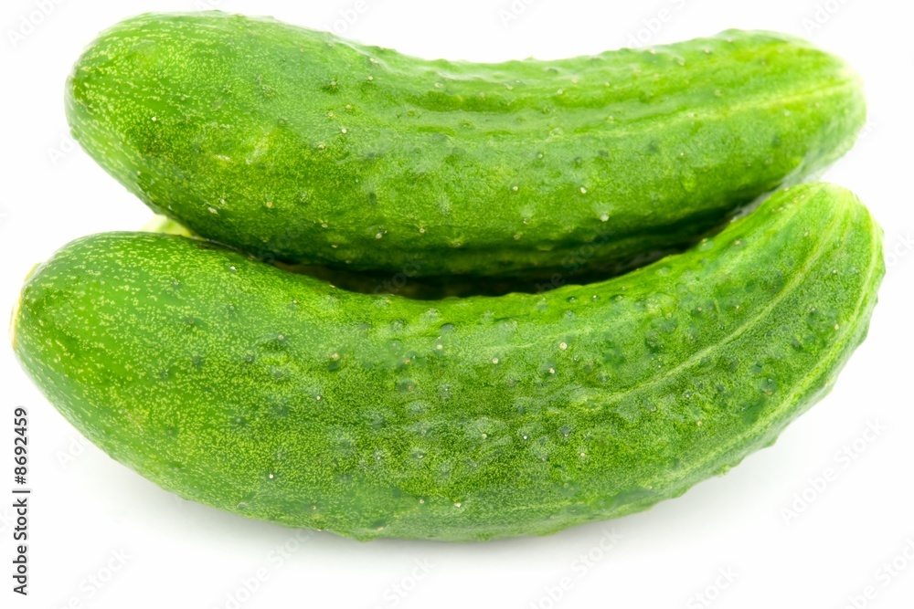 Two green cucumbers Two green cucumbers