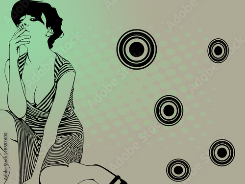 woman smoking a cigarette