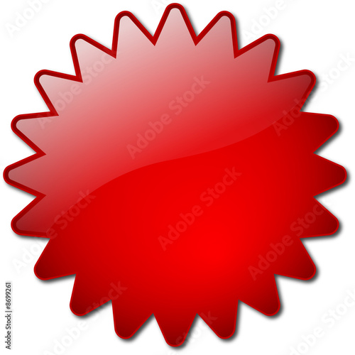 Red star-shaped button