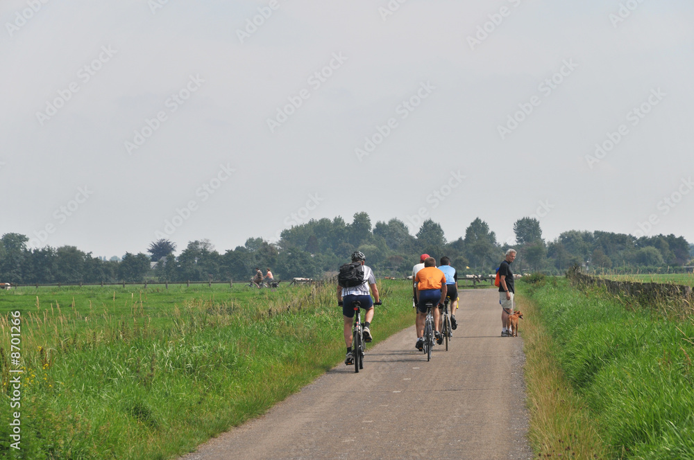 Fototapeta premium cyclists in nature