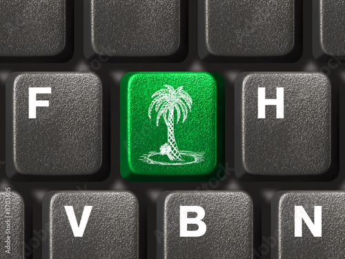 Computer keyboard with vacation key