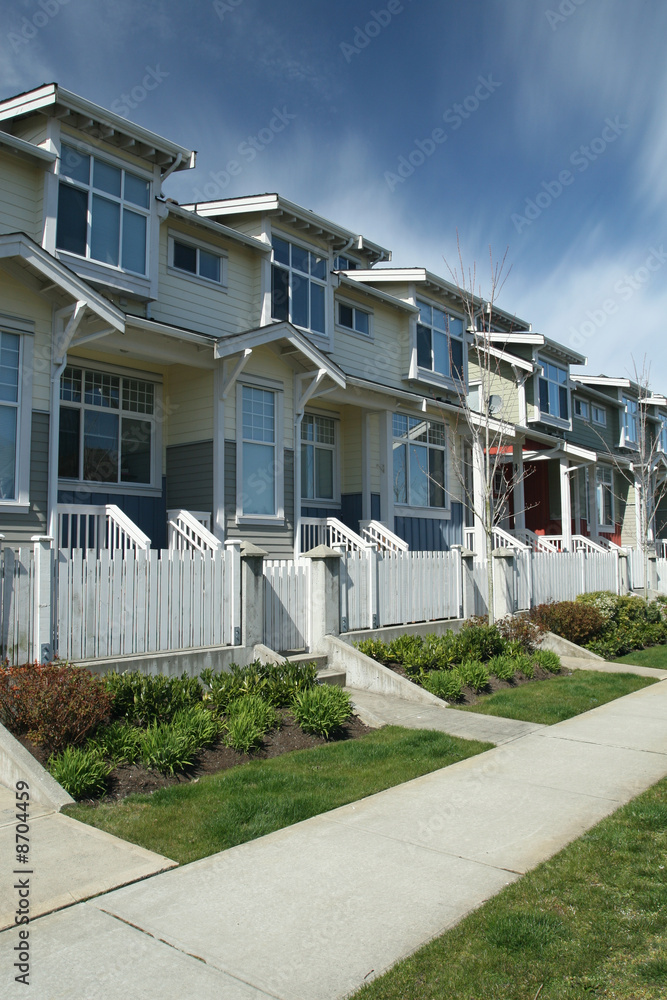 Contemporary Townhouses in Suburban Setting