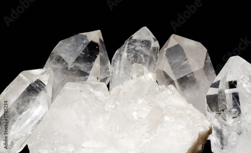 Quartz crystals with druze