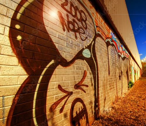 Graffiti urban wall