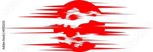 Red planet abstract. Vector.