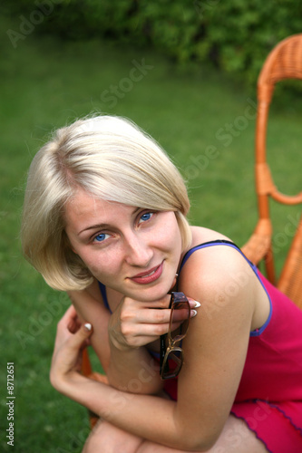 Portrait of a beautiful young lady smiling © irabel8