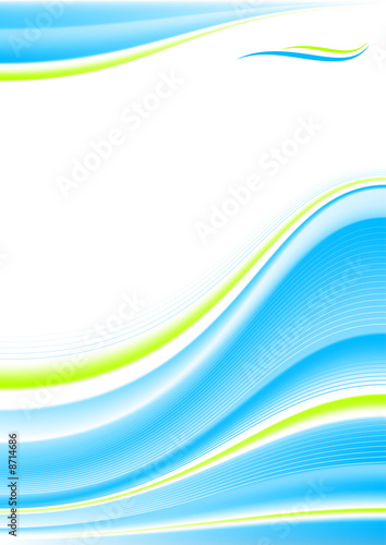 Blue and green wave