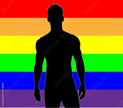 Rainbow Male Silhouette