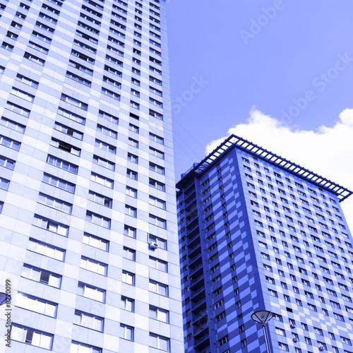 Modern apartment skyscrapers