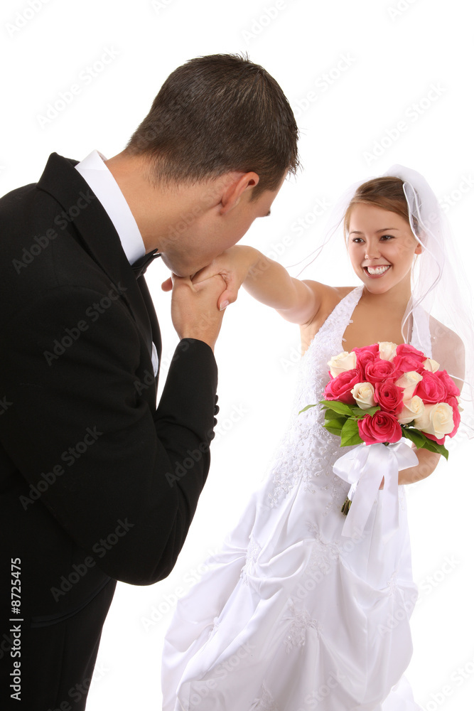 Attractive Bride and Groom at Wedding Attractive Bride and Groom at Wedding
