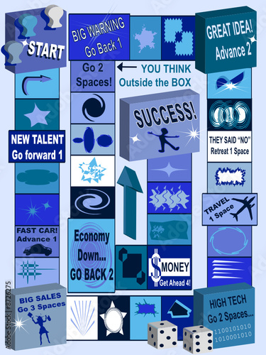 Business fun game board - use this template for your own designs