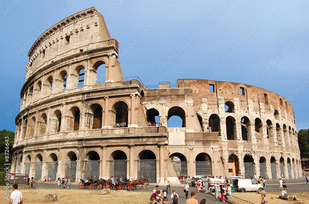 The Colosseum, famous ancient amphitheater in Rome