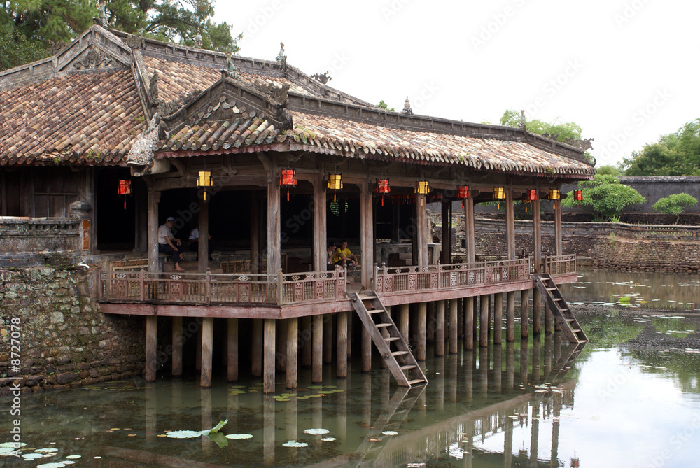 Pavilion and lake