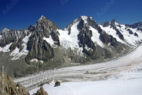Gletscher unserer Alpen-Chamonix-Mont Blanc-Massiv