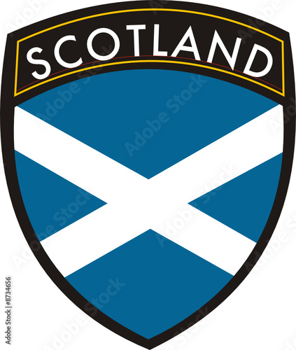 scotland vector crest flag