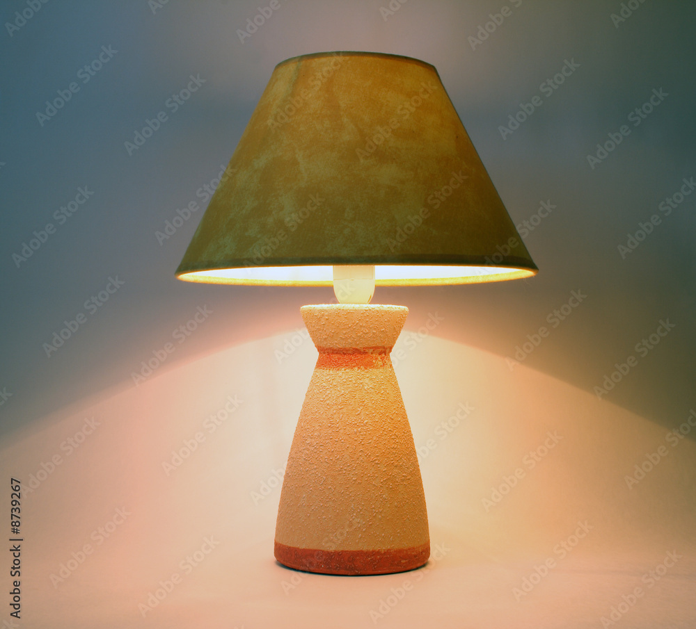 Nice luminous electric lamp with lampshade Nice luminous electric lamp with lampshade
