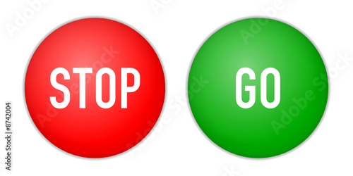 buttons stop go