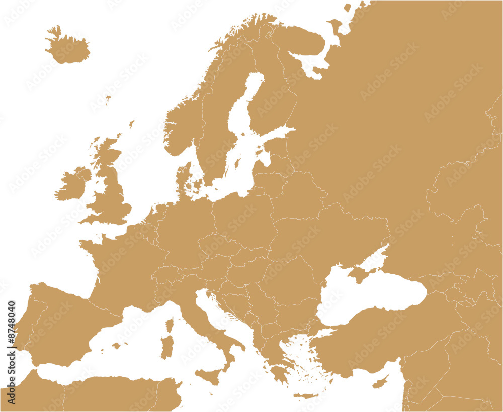 Obraz premium Europakarte politisch