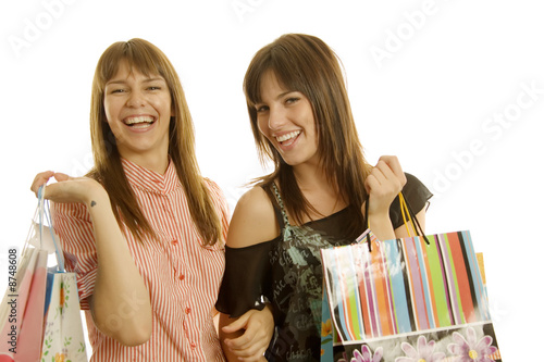 Young women shopping