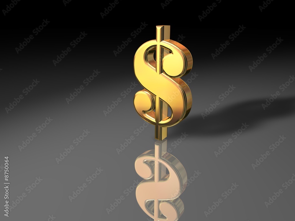 Goldenes Dollar-Zeichen Goldenes Dollar-Zeichen