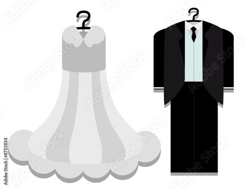 Bridal Gown and Tuxedo