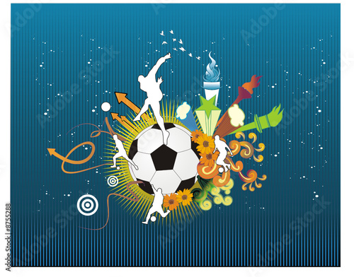 composicion de futbol en vector