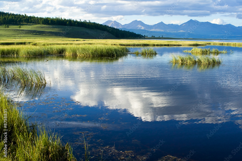 Naklejka premium The lake giving a pacification