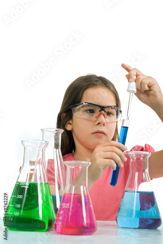 girl in science class photo