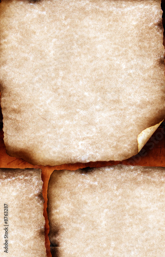 Wallpaper Mural Old papers with burned edges Torontodigital.ca