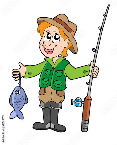 Fisherman with rod