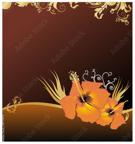 composicion floral elegante en vector